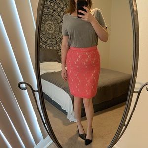 Pink lace H&M skirt